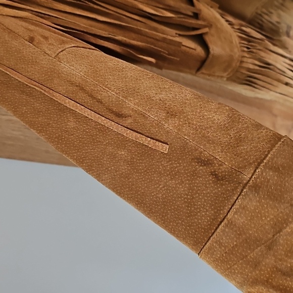 Vintage Cedar Suede leather fringe jacket Size Small - Picture 2 of 10